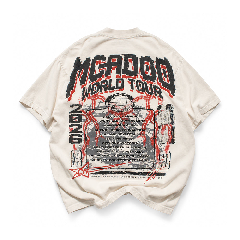 McAdoo World Tour T-Shirt - Vintage Cream